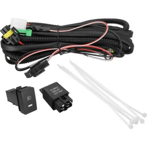 H11 Car Fog Light Wire Harness Cable Wiring Sockets Switch Kit LED Daytime Running Light Fog Light Controller Car Accessories