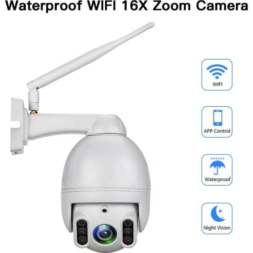 1080P Wireless 16X Zoom WIFI Camera Motion Detect Outdoor PTZ IP Camera Speed Dome CCTV Security Cameras P2P Cam WIFI Exterior