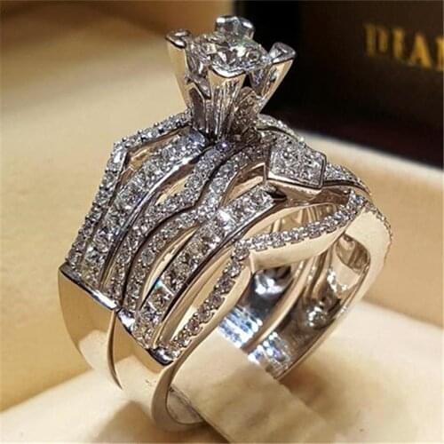 Couple Wedding Ring Set Africa Luxury for Women Lady Anniversary Gift Jewelry Drop Shipping