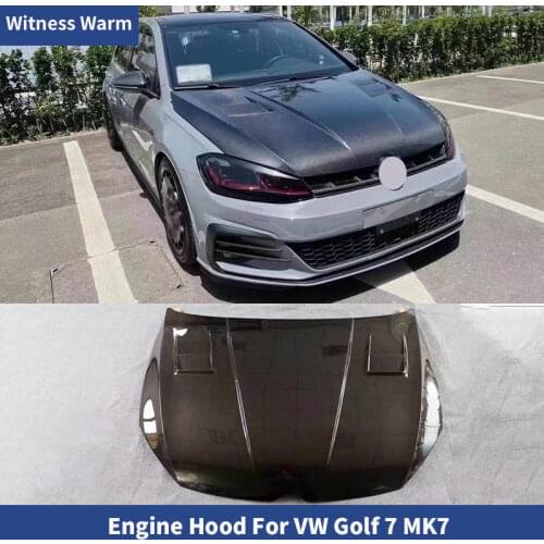 Hot sell Golf7 carbon fiber engine hood cover for Volkswagen Golf 7 front bumper bonnet 14-17