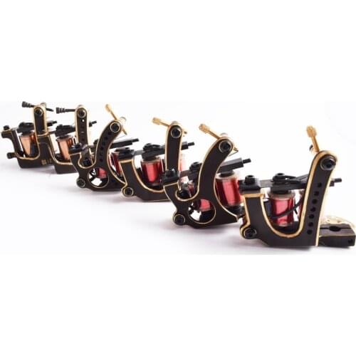 2pcs Handmade Tattoo Machine Kit 1pc Liner Tattoo Gun+1pc Shader Tattoo Machine 10 Coil Wrap Tattoo Machine Iron Frame Machines