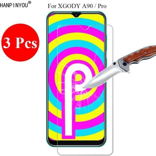 3 Pcs/Lot New 9H 2.5D Tempered Glass Screen Protector For XGODY A90 / Pro Protective Film + Clean Tools