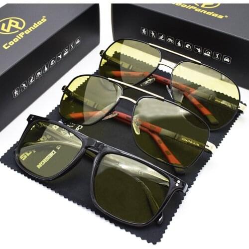 3PCS Combined Sale CoolPandas Sunglasses Men Polarized Day Night Vision Driving Eyewear Photochromic Women gafas de sol hombre
