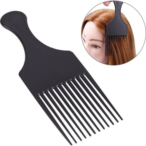 Mayitr 1pc Professional Salon Hairdressing Comb Plastic Black Wide Long Tooth Hair Comb Hair Styling Tool