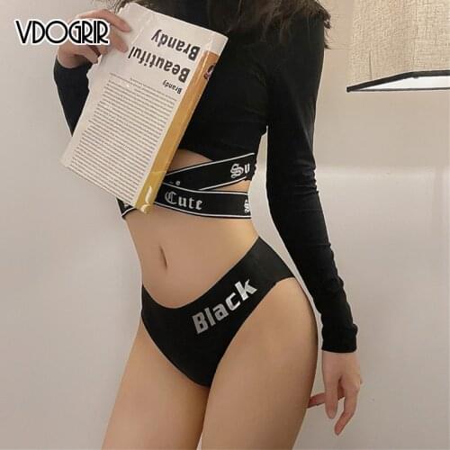 VDOGRIR Sexy Panties Womens Silk T-Back Underwear Seamless Briefs Mid Rise Woman Black Underpants Lady Lingerie Bikini Panty