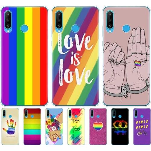 Silicon phone cover case for HONOR 20 lite view 30 v 30 pro honor 20S 9A 9C 9X Premium 7s 8a Gay Lesbian LGBT Rainbow Flag Pride