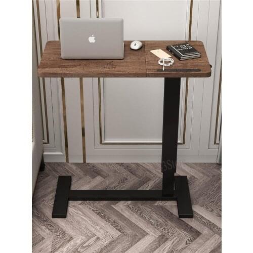 Solid Wood Bedside Table Lazy Bed Desk Adjustable Mobile Lifting Writing Learning Sofa Laptop Desk