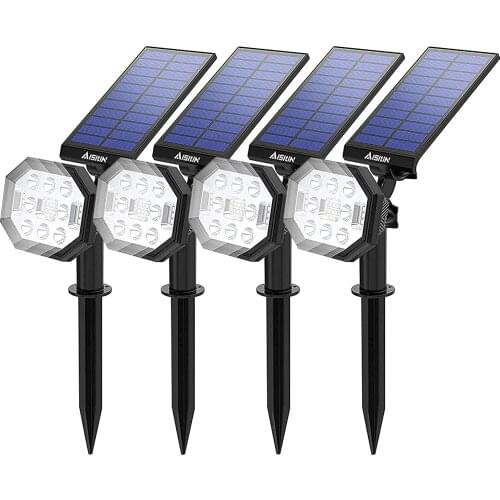 AISITIN Solar Lights Outdoor Garden, Solar Spot Lights with 22 LED Adjustable, Spotlight Solar Landscape Lights for Pathway