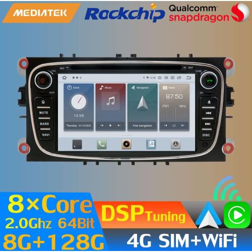 Android 10 PX6 4G+64G Car DVD Multimedia Player For Ford Focus Mondeo S C Max Galaxy GPS Navigation Radio Carplay TDA7850 DAB
