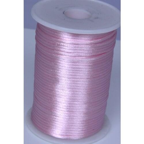 10 yards Pink 2MM Rattail Satin Cord Macrame Beading Nylon Chinese knot rope wholesale bulk jewellery making supplies Craft