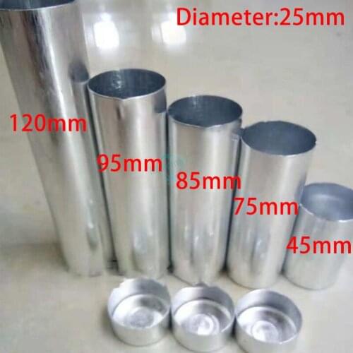 100 PCS New Dental Lab Aluminum Cartridge With Lip For Dental Lab Acrylic Denture Inject Acrylic Work Diameter 25mm