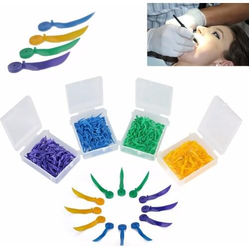 100pcs/box Dental Disposable Wedge with Hole All 4 Sizes Dentist Materials Dentistry Lab Instrument Teeth Wedge Dental Tools