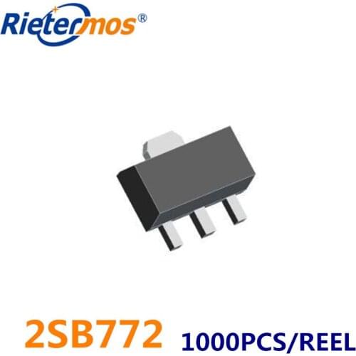 1000PCS 2SB772 B772 3A SOT89 PNP SMD HIGH QUALITY