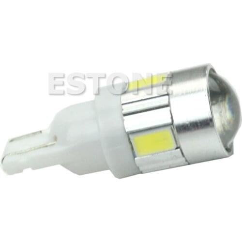 2021 New HID White T10 W5W 5630 6-SMD Car LED License Plate Light Bulb Lamp 194 192 158