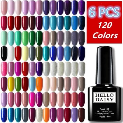 6PCS Gel Nail Polish Gel Polish Removable Gel Nail Polish Set Semi-permanent Varnish Gel Kit Uv Led Gel Nail Matte Nail Polish