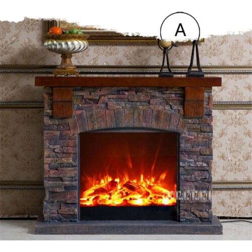 A/B Creative European Fireplace Living Room Decoration Heating Fireplace Wood Electric Fireplace Shelf +Heating Core 110V/220V