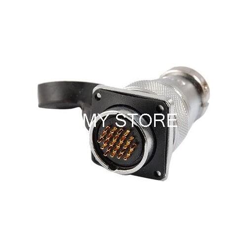 AC 250V 5A 24 Pins Flange Mount Aviation Connector Adapter