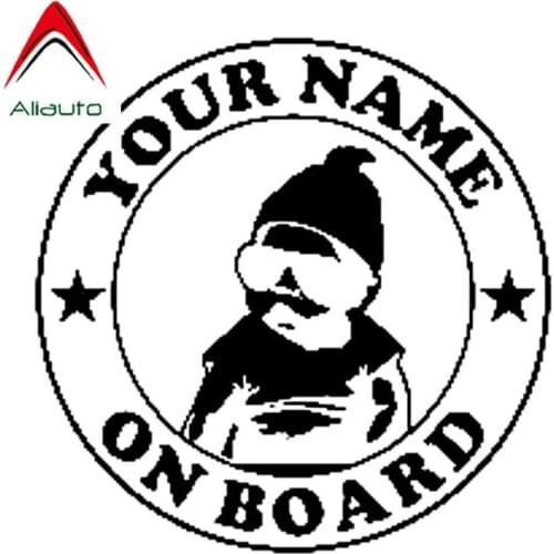 Aliauto Funny Car Syling Motorcycle Decorating Stickers Baby Carlos Hangover Cute on Board USA Black Silver,13cm*13cm