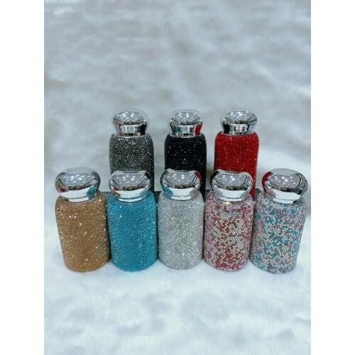 Bling Rhinestone Cup Diamond Thermos Bottle Portable Travel Hot Vacuum Flask Stainless Steel Water Mug Kettle Women Gifts 200ml