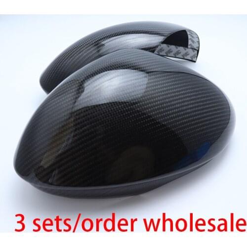 3 sets wholesale 100% Real Carbon Fiber Shell sport style Side Mirror Cover Cap for Alfa Romeo Giulia 2015 - 2018 car styling