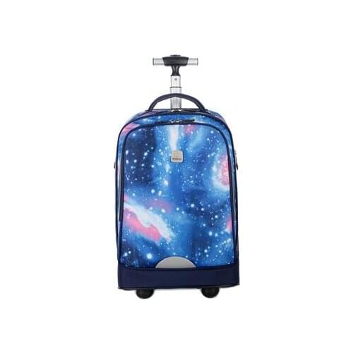Children Rolling Luggage backpack bag Travel Trolley backpack Bag for teenagers 20 Inch School wheeled backpack bag for children
