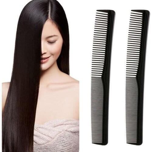 1Pcs plastic Black Comb Fiber Professional Styling Resistant Comb Anti Carbon Heat Two Comb Hairdressing Static Tool G5S0