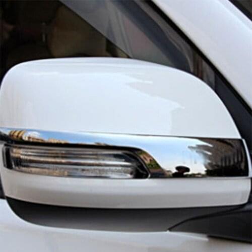 Chrome Car Rearview Mirrors Cover Trim Strip Sticker For Toyota Land Cruiser Prado 150 2010-2016 2017 2018 Exterior Accessories