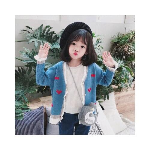 3-8 Years Baby Girl Cardigan Coats Toddler Girl Sweater Tops 2019 New Baby Winter Clothes Kids Christmas Sweaters Girls Coats