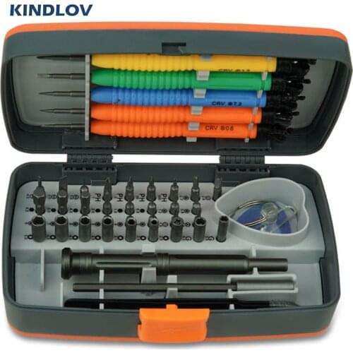 KINDLOV 45/38 In 1 Precision Screwdriver Set Magnetic Ratchet Torx Phillips Screw Driver Kit Disassemble Phone Repair Hand Tools