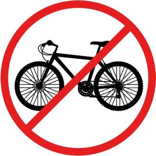 Prohibition of Bicycle Transportation Warning Car Stickers PVC Personality Fashion Windows Waterproof Decals Exquisite Decorate