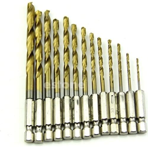 New 13pc Hex Shank Quick change Cobalt Drill Bit Set Multi BitsFreeshipping L15