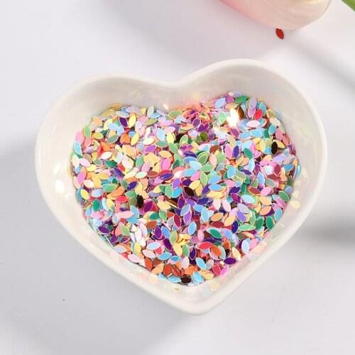 10g 2*4mm Horse Eye Manicure Sequins 3D Nail Art Paillettes DIY Crystal Clay Filler Wedding Sewing Craft Lentejuelas Accessories