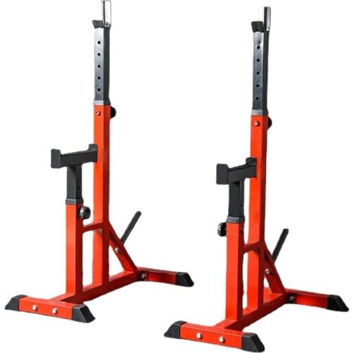 KX11 Adjustable Integrated Barbell Squat Rack Commercial Weight Lifting Barbell Rack Indoor Push Bench Barbell Semi-Frame Stand