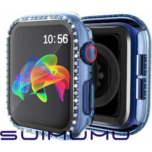Bling Cases Compatible for Apple Watch Series SE/6/5/4/3 Protective Bumper Screen Protector for Iwatch 38mm 40mm 42mm 44mm 81017