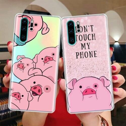 Cute Pink Pig Funny Silicon Phone Case For Huawei Honor 10 9 20 Lite Y5 Y6 Y7 Y9 9X 8X 8S 8A 7X 7A 7S Pro + 10i20i Coque