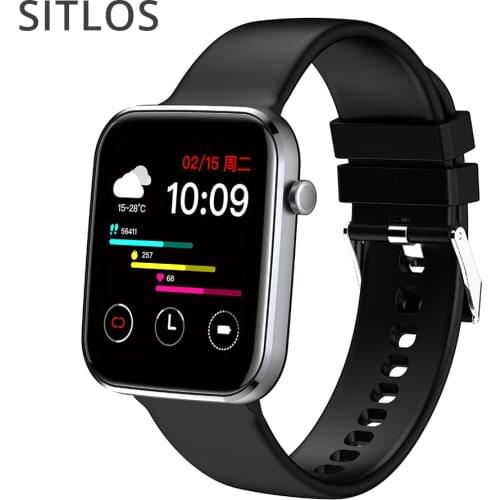 SITLOS P15 Smart Watch Men Women 1.69 Inch Full Touch Screen IP67 Waterproof Smartwatch 2021 for iOS Android Xiaomi Phone