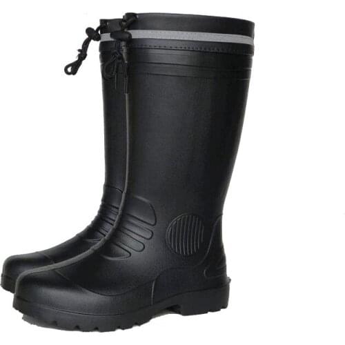 EVA Waterproof High Rain Boots Non-slip Rainboots Mens Outdoor Water Shoes Garden Kitchen Working Shoes Adult Warm Winter Boots