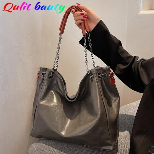 High Quality Oil Leather Womens Shoulder Bag Purses and Handbags Luxury Designer Fashion Large Capacity Ladies Messenger Bag