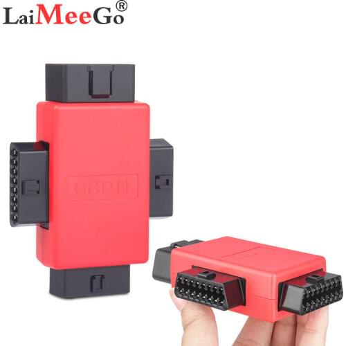 16 Pin OBD2 Car Connector Plug 1 Male To 3 Female ELM327 Multi-function Plug Diagnostic Cables Tool Car Connector Adapter