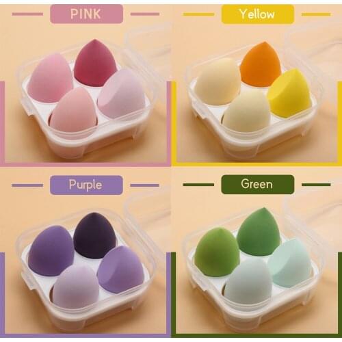 4/8pcs Makeup Blender Cosmetic Puff with Storage Box Make Up Sponge Foundation Powder Sponges for Facial Beauty Make Up Tools