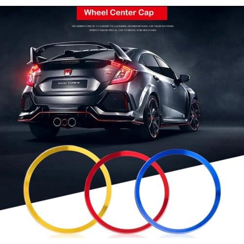 4pcs /set Diameter 62mm Wheel Center Cap Covers Red/Blue/Yello Car Emblem For Honda Civic 2016-2018 10th Gen Sedan badge