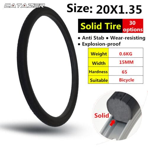 20*1.35 Bike Tyre Bicycle Tubeless Solid Tire MTB Mountain Road Bike Tyre Bike Tires Solid Tyre for 20x1.35 Bike