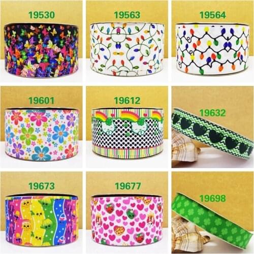 Free shipping 50 yard cartoon printed grosgrain ribbon 19530