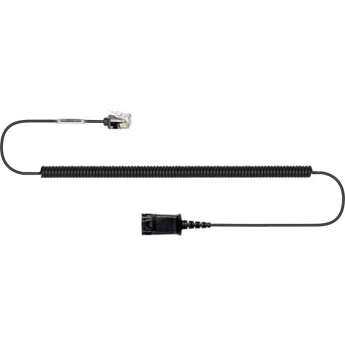 Free shipping Headset bottom lead QD RJ cable for call center Headsets RJ plug headphone RJ9 jack connector Quick Disconnect