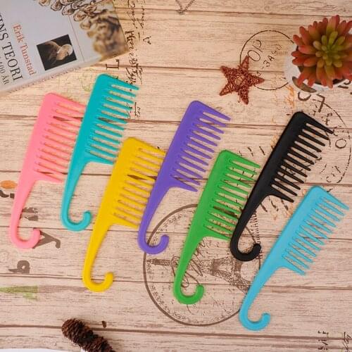 Large Wide Tooth Combs With Curved Hook Brushes Detangling Big Teeth Hairdressing Reduce Hair Loss Comb Salon Styling Tools
