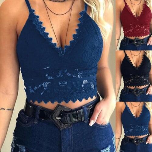 Bra for women female V Neck Triangle Cup Lace Camisole Bralette Wireless Bra Brassiere Womens Intimates нижнее белье