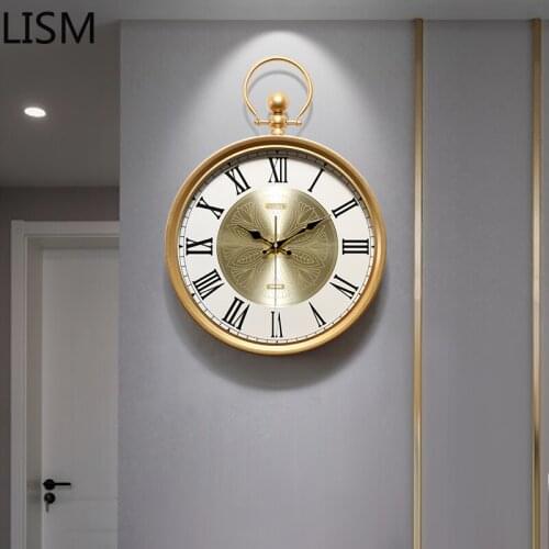Gold Luxury Wall Clock Metal Large Creative Nordic Clock Mechanism Living Room Silent Hanging Watch Wall Clock Modern Design Hot