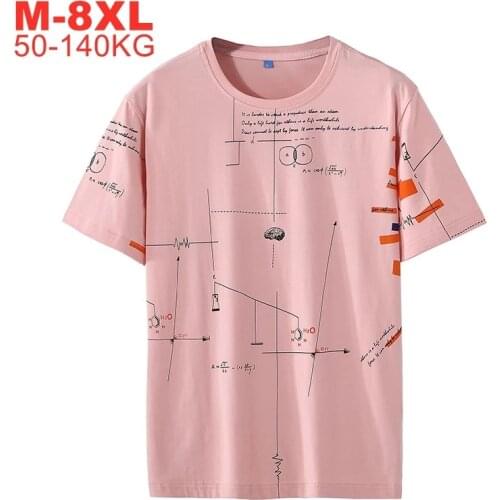 Summer Oversize 6xl 7xl 8xl T Shirt Hip Hop Loose Mens T-shirts Casual Print Short Sleeve Black White Large Size Men Tshirt