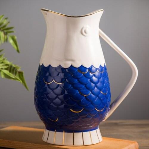 Large Capacity Ceramic Cold Kettle Creative Cold Water Teapot Heat-resistant Hot Explosion-proof Cooler