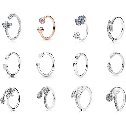 Silver Color Ring Rose Gold Ball Diy Crystal Dragonfly Charms Finger Ring For Women Party Jewelry